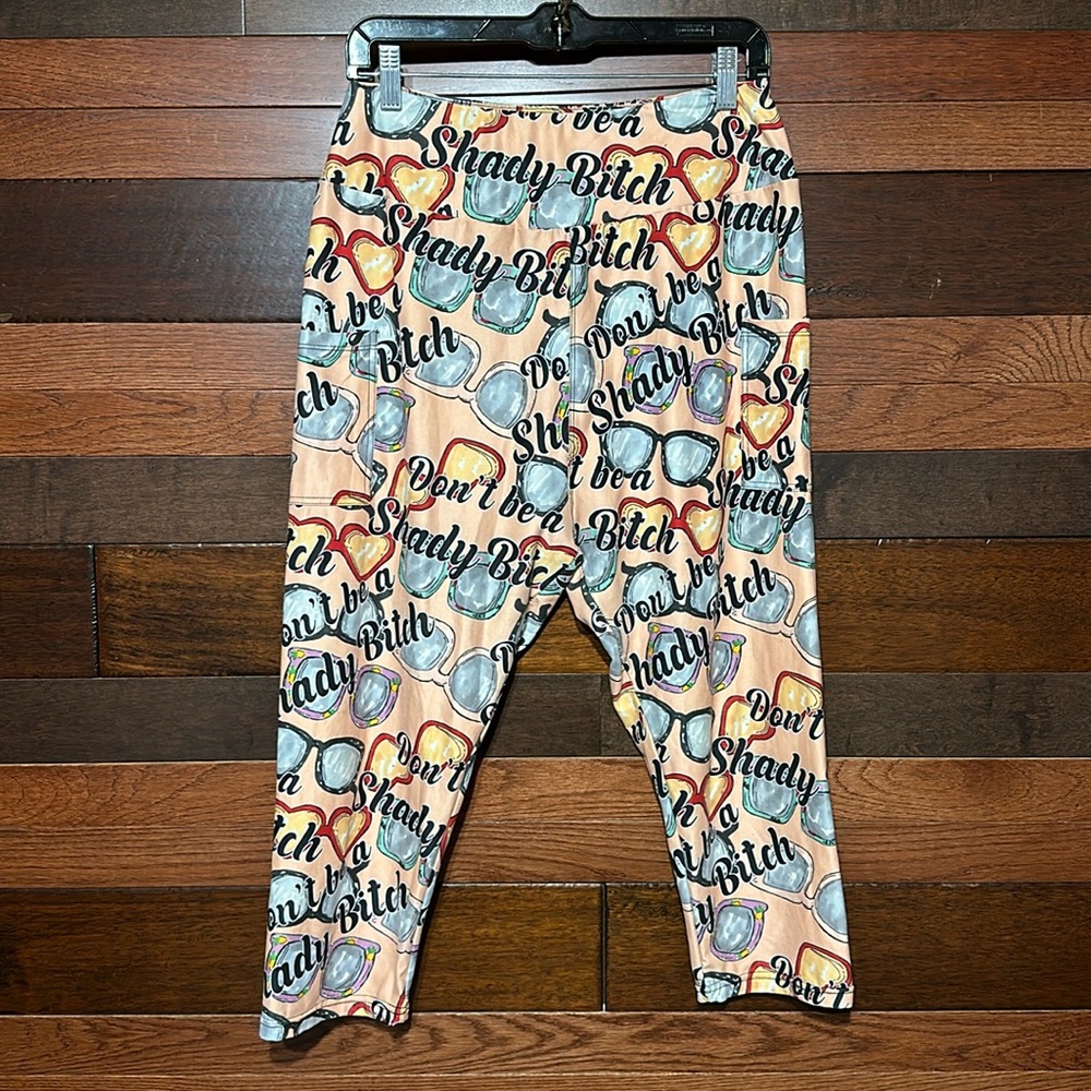 No Brand Tag Sassy Graphic Workout Capris Leggings